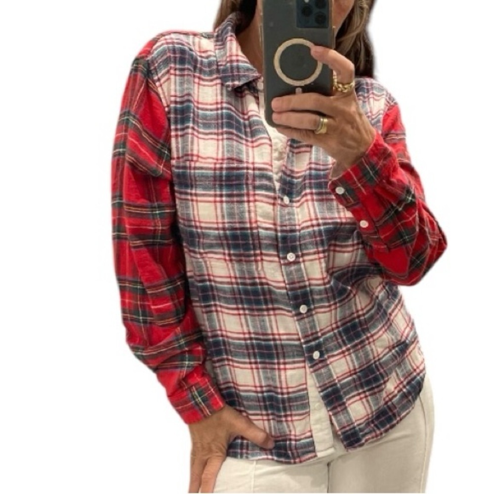 American Eagle Plaid Two Tones Flannel Button Down.Size S